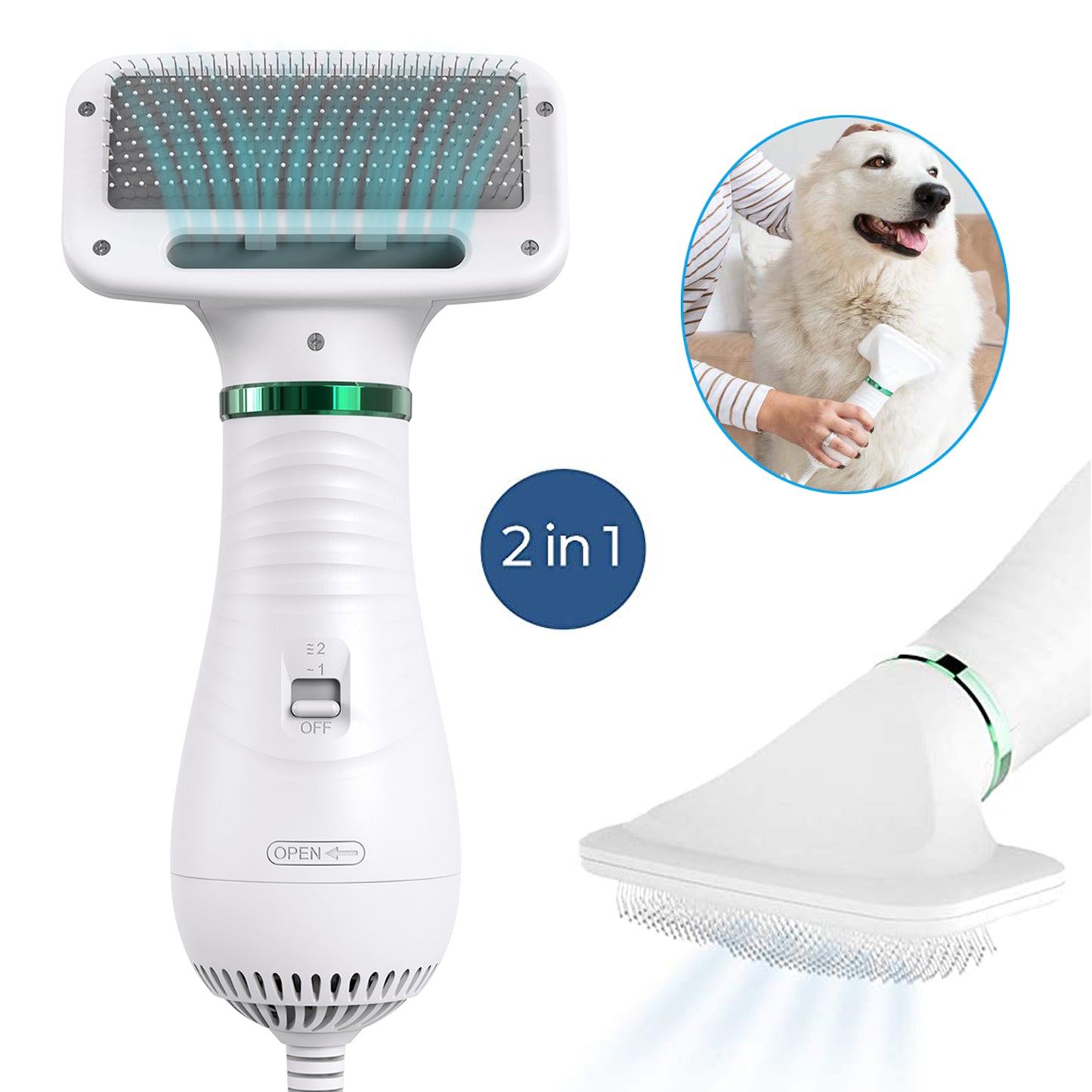 FurFlow 2-in-1 Dryer Brush
