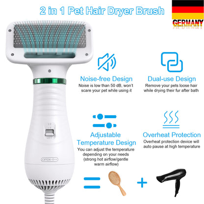 FurFlow 2-in-1 Dryer Brush